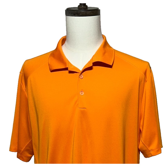 Nike Golf Polo Shirt Mens XL Orange Dri Fit Tour Performance Short Sleeve - Picture 1 of 10